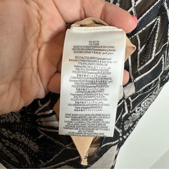 BCBGMAXAZRIA Alese Midi Dress in Black Silver - Picture 5 of 9